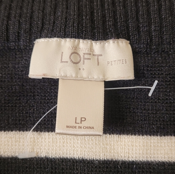 Loft Outlet Wool Blend Striped Cozy Mini Skirt sz L Petite - Picture 2 of 7